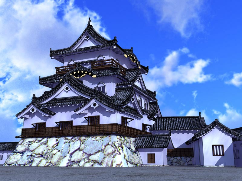 Guttari邦画背景日本のお城 1 一枚絵 素材 データ Rmake
