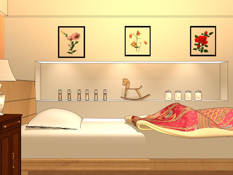 Guttari洋画背景ベッドルーム 3 一枚絵 素材 データ Rmake